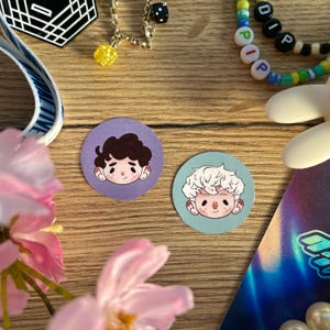 Cute Dan and Phil Fanart Stickers – Self-Drawn, 3cm