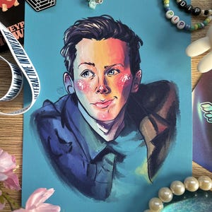 amazingphil phanart print a5 - cute phil lester digital fanart artprint