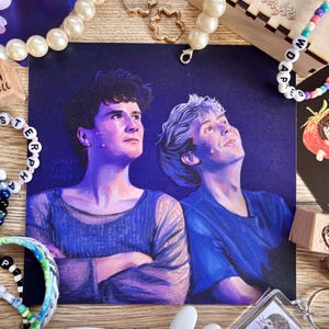 dan and phil phanart print a5 - cute phan terrible influence tour digital fanart artprint