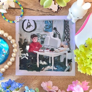 amazingphil phanart print a5 - cute phil lester square painted fanart artprint