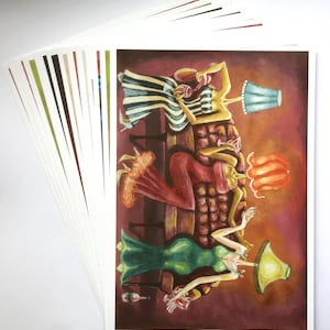 Impresión Giclée original: 'Noche de damas'