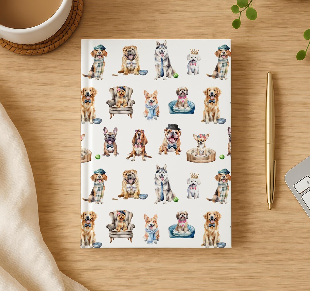 Dog-themed Hardcover Journal, Pet Lover's Diary - Etsy