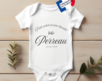 Barboteuse Pour Bébé Avec Nom Personnalisé Et Nœud En Forme De Citrouille D'Halloween