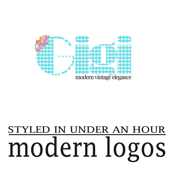 modern logos in under an hour | bold gingham print | branding and graphic design | modern graphic design logo