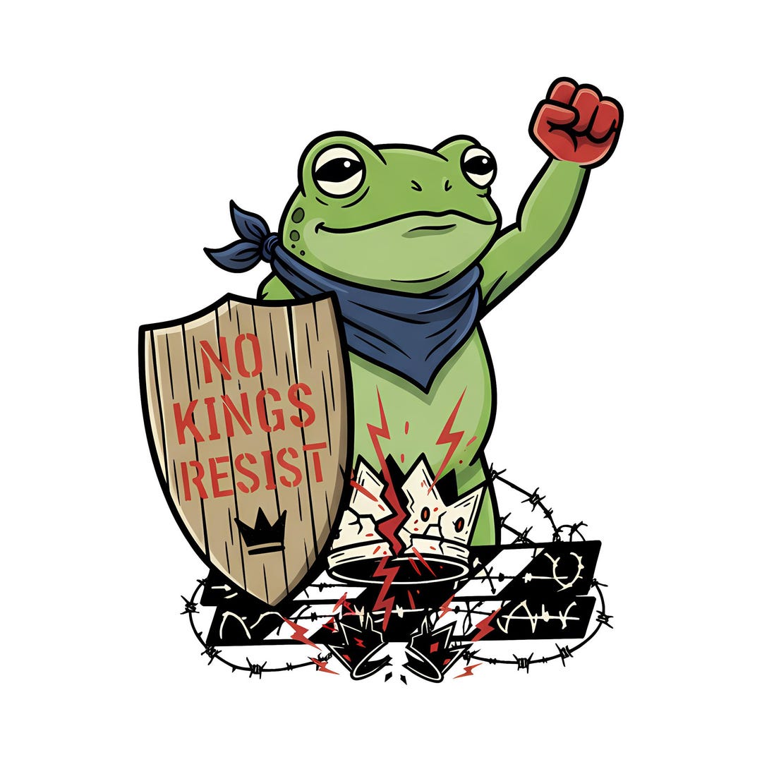 Resistance Frog PNG - No Kings Protest Warrior Digital Download ...