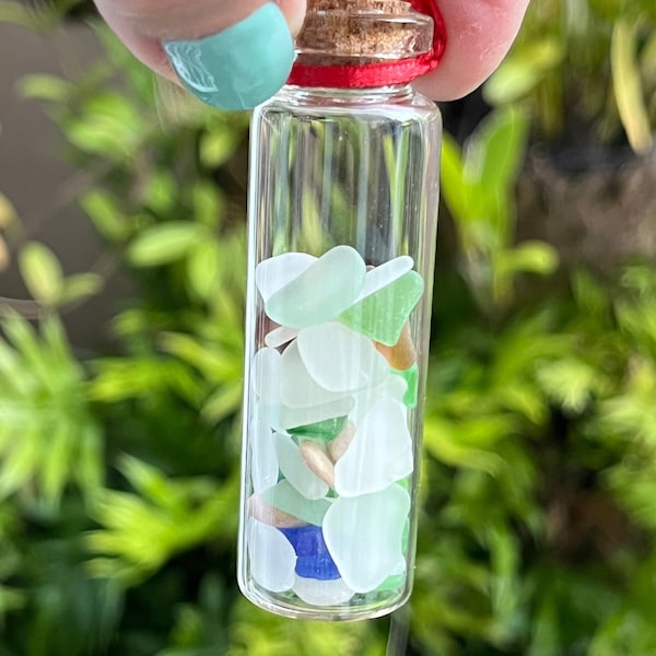 Puerto Rico Sea Glass, Authentic Sea Glass Shards, Sea Tumbled Glass, Puerto Rico Ornament, Christmas Tree Ornament, Natural Sea Glass Decor