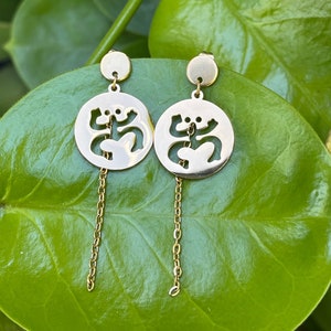 Coqui Taino Earrings, Puerto Rico Earrings,  Coqui Taino Jewelry, Puerto Rico Jewelry, Boricua Jewelry, Beach Earrings, Coqui Earrings