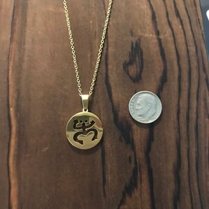 Coqui Taino Pendant and Chain, Gold or Silver Stainless Steel, Puerto Rico Necklace, Coqui Taino Jewelry, Puerto Rico Jewelry, Beach Jewelry image 5