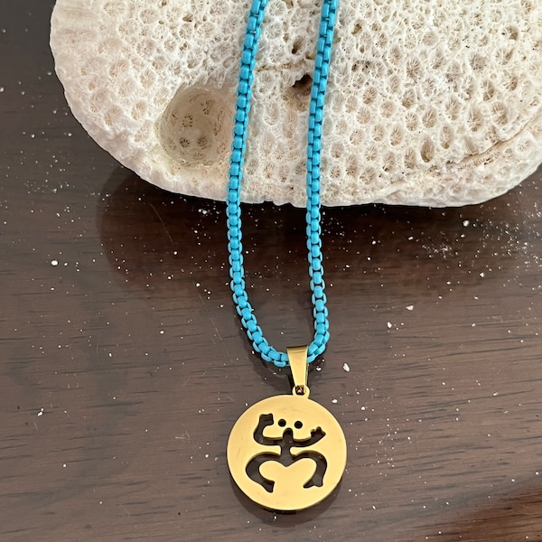 Puerto Rico Coqui Taino Necklace, Fun Color Chains, Puerto Rico Jewelry, Puerto Rico Souvenir, Summer Jewelry, Tropical Necklace, Boricua