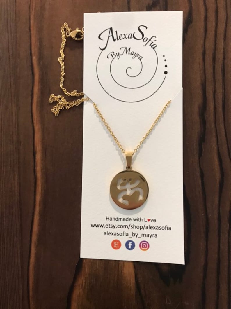 Coqui Taino Pendant and Chain, Gold or Silver Stainless Steel, Puerto Rico Necklace, Coqui Taino Jewelry, Puerto Rico Jewelry, Beach Jewelry image 3
