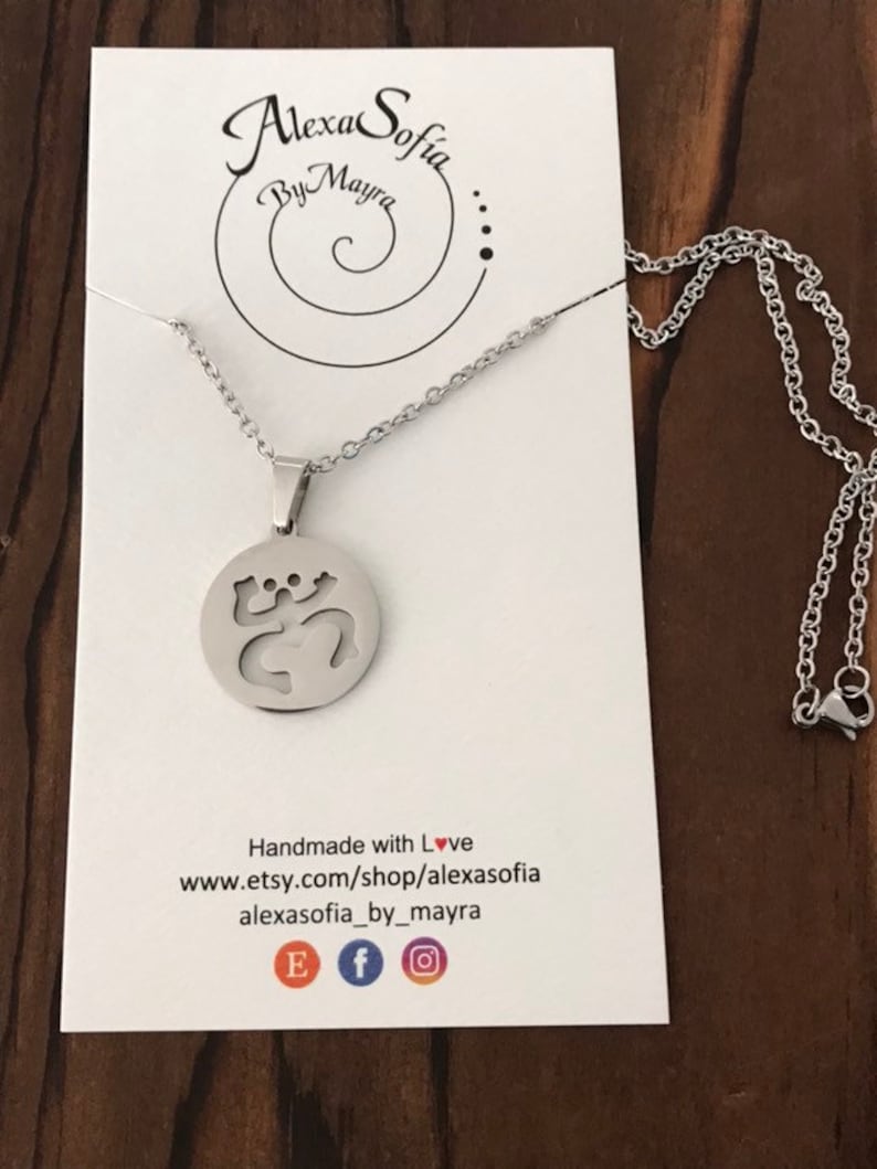 Coqui Taino Pendant and Chain, Gold or Silver Stainless Steel, Puerto Rico Necklace, Coqui Taino Jewelry, Puerto Rico Jewelry, Beach Jewelry image 4