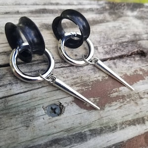 Earrings for Gauge Stretched Ear Weight Dangle Hangers Spike Dangle Earrings Dangle Gauge Plug Tunnel Gauges Hoop Earrings O Ring