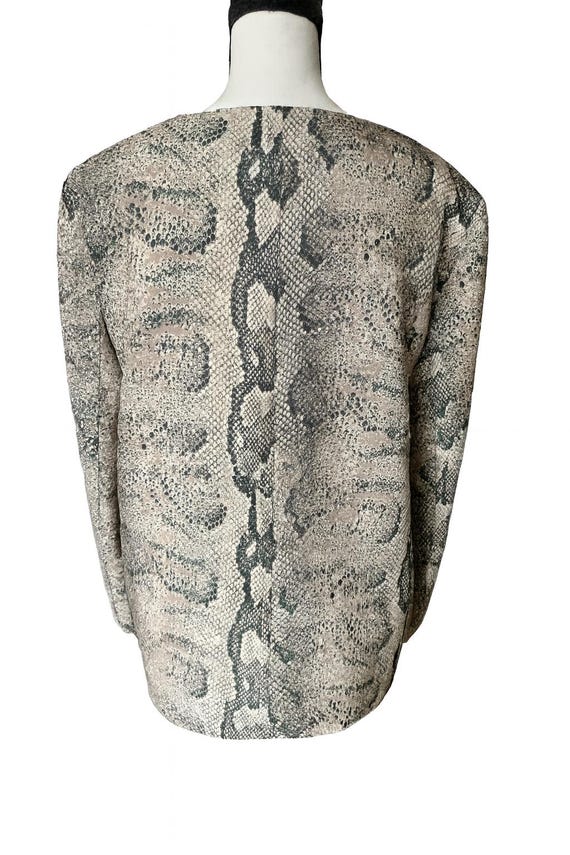 90s Python Print Zip-Up Jacket: Vintage Lightweig… - image 5