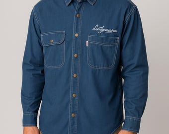 Vintage Levi's Denim Shirt - Men's M, Snap Button Cotton Shirt