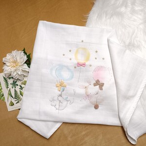 Baby summer single cotton layer blanket white. Ready to ship.