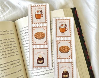 Marcapáginas con sello de otoño, Marcapáginas de otoño, Marcapáginas acogedores y bonitos, Ambiente otoñal acogedor para los amantes de los libros, Accesorios para los amantes de los libros