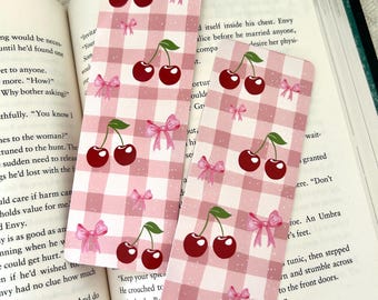 Marcador de livros de cereja rosa, marcadores de livros, presentes literários, acessórios literários, amantes de livros, presentes para leitores, leitor de romance