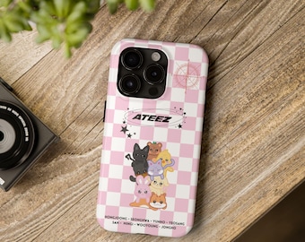 ATEEZ Phone Case | Cute Mighteez Character Phone Cover | ATEEZ Fan Gift for Atiny | Kpop Merch