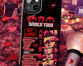 B.T.S Arirang World Tour Phone Case, Army Fan Gift, Bangtans Inspired, Namjoon Seokjin Yoongi Hoseok Jimin V Jungkook