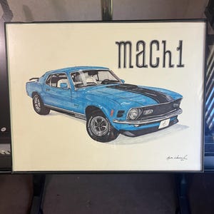 Mach 1 Mustang Marker Drawing