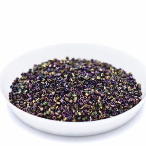 Purple Iris Hex Cut Size 14 seed beads