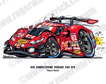 Risi Ferrari 296 GT3 Car-toon