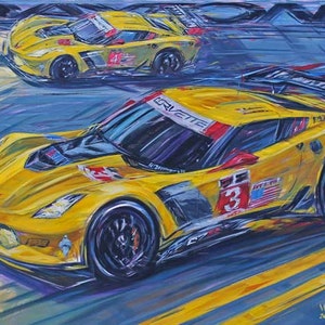 Double jaune : L’équipe Corvette C7. R