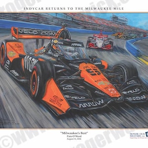 シューマッハ Long-awaited Victory Ferrari 水彩画