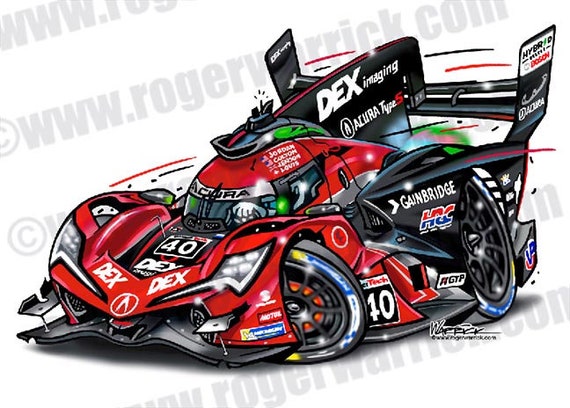 Wtr-andretti / Acura ARX-06 GTP Car-toons (#40 / #10) - Etsy Wtr-andretti / Acura ARX-06 GTP Car-toons (#40 / #10) - Etsy