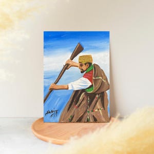 Pintura de guerrero bereber - Obra maestra acrílica