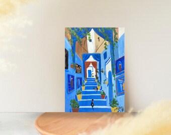 Moroccan art , Artwork of the Blue City of Chefchaouen