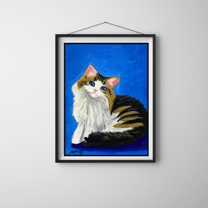 Portrait de chat - Cadeau parfait pour les amoureux des chats,