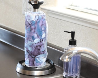 Reusable Cotton Flannel Paper Towels: Zero Waste Kitchen Decor, Set of 10