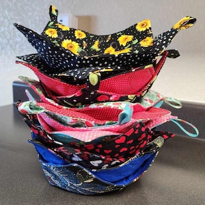 Reversible Microwave Bowl Cozy with Handle: Hot/Cold Food Safe