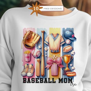 Baseball Ära: Baseball Mama PNG & Mom PNG | Baseball Shirt PNG | Geschenk für Mama Mama Tasse | Muttertag TShirt | Sublimation Digitaler Download