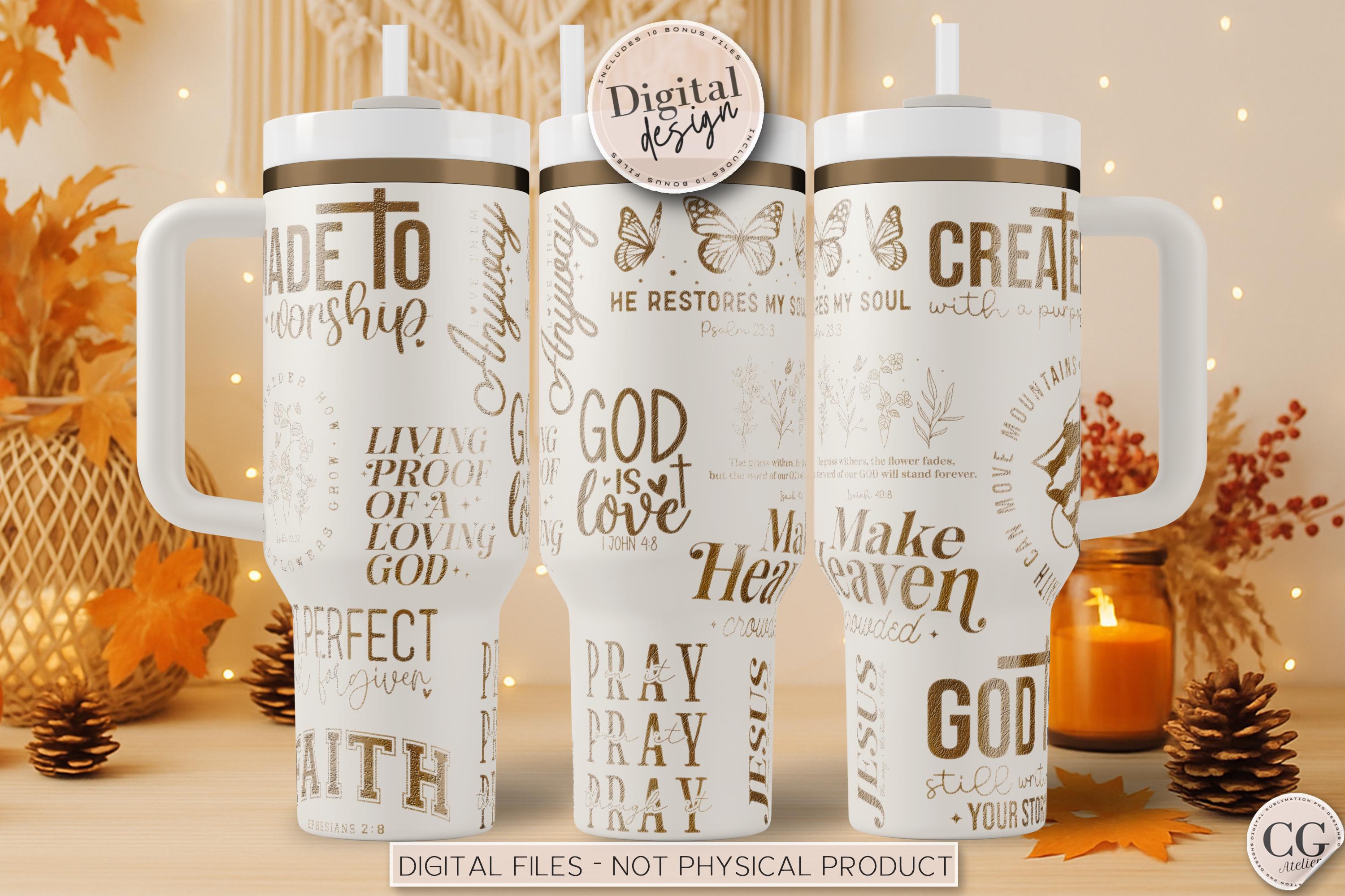 Christian Affirmation Tumbler Wrap, 40oz Laser Tumbler Wrap, Christian Sublimation Designs, Christian Quotes PNG