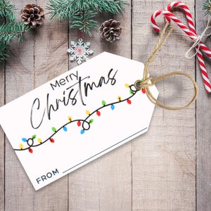 Merry Christmas Gift Tags | Christmas Gift Tags | Printable Tags | Instant Download | Holiday Favor Gift Tags | Holiday Treat Tags