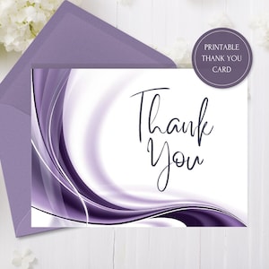 Printable Thank You Card: Vibrant Design, 5x7 A7 (PDF Download)
