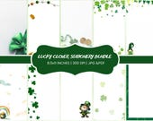 St. Patrick's Day Printable Stationery: 10-Design Paper Bundle (Digital Download)