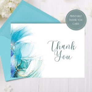 Printable Thank You Card: Vibrant Watercolor Design (Digital Download)