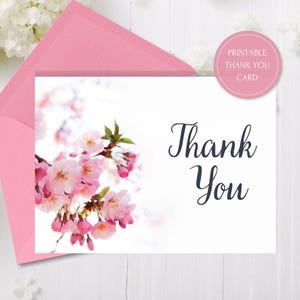 Biglietto di ringraziamento stampabile / Biglietto di ringraziamento floreale / Download digitale / Biglietto stampabile / Biglietto di ringraziamento 5x7 / Ringraziamento per tutte le occasioni /