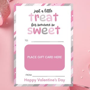 Valentinstag Geschenkkartenhalter | Printable Geschenk Kartenhalter | A Valentine Sweet Treat Geschenkkartenhalter | Digitaler Download