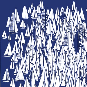 Yacht Sailing Racing Boat Note Greetings Cards