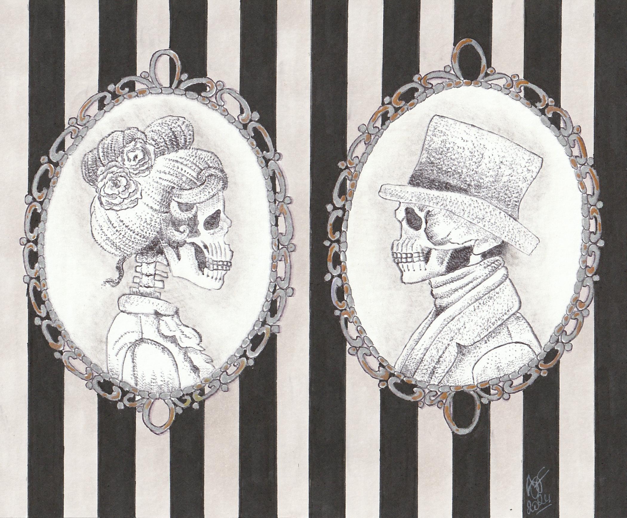 Cadre Photo Tête De Mort & Roses - 20x25cm - Bois Et Acrylique - Déco Murale Et Bureau