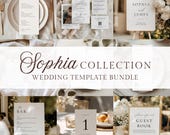 SOPHIA Wedding Bundle | Canva Templates | Minimalist Large Wedding Bundle, Modern Elegant Wedding Template Bundle, Invitation Suite | #SC