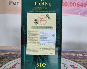 Huile d&#39;olive extra vierge de Calabre, Italie, 5 L - Nouvelle récolte 2024 EVO Haute Qualité