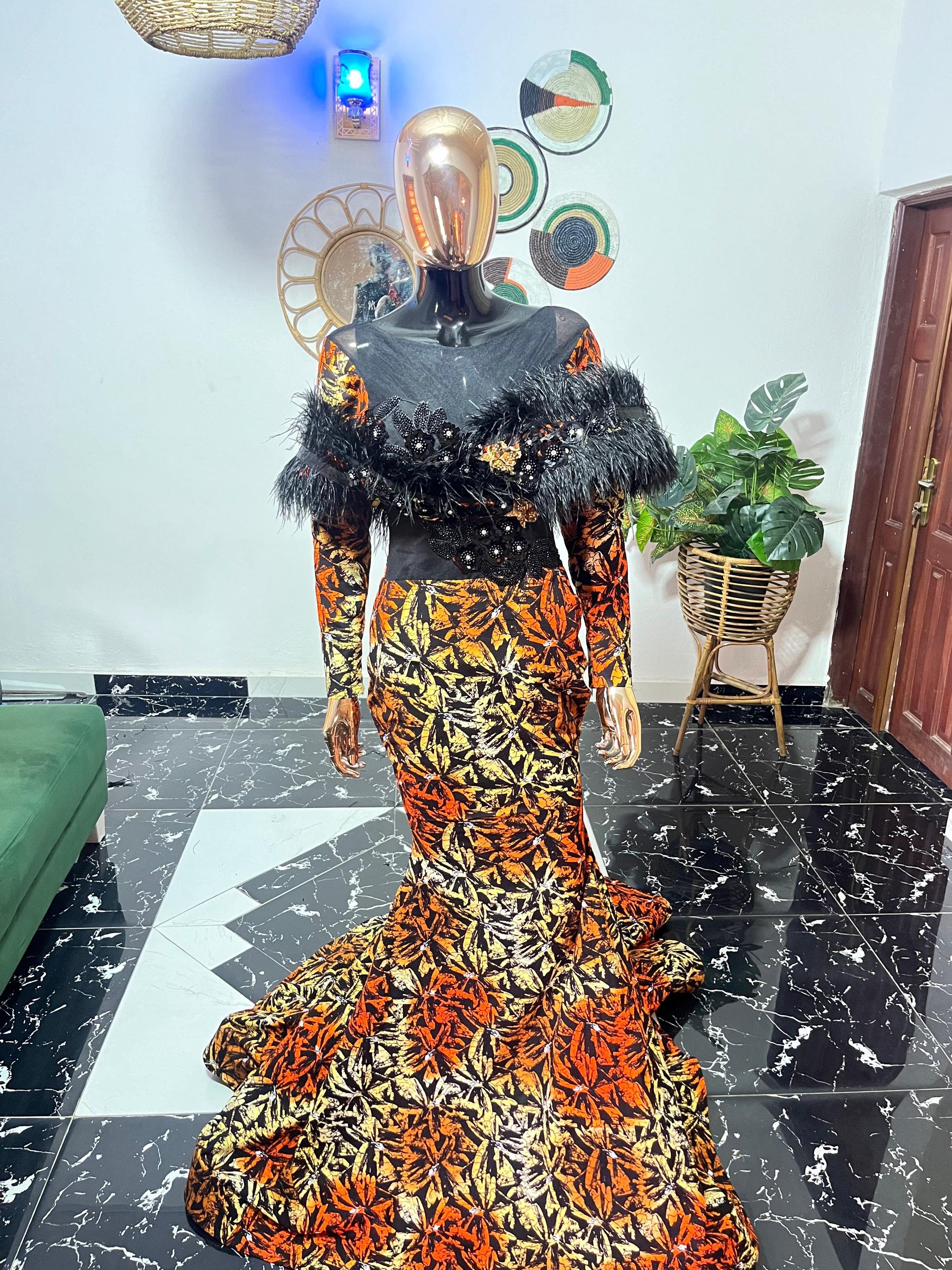 For Wedding Kitenge Dress With Lace Bride Java Dress Designs