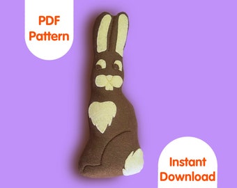 Felt Chocolate Bunny Sewing Pattern | Kids Play Kitchen (PDF)