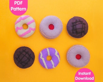Set of Biscuits - Felt food digital sewing pattern