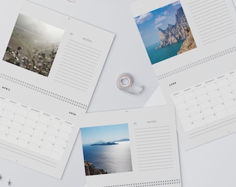 2026 Serene Landscape Wall Calendar, Minimalist Nature Photography Monthly Planner, Modern Organizer, Matte or Glossy, 11"x8.5" or 14"x11.5"